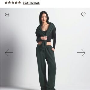 SKIMS Dark Green Straight Leg Pants